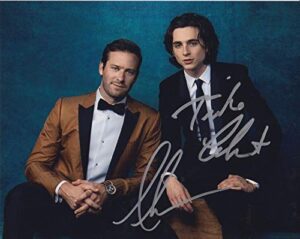 call me by your name (timothee chalamet & armie hammer) signed 8×10 photo