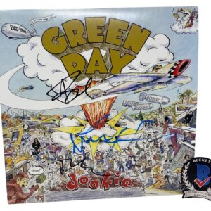 Green Day Signed Dookie Vinyl LP Album Billie Joe Armstrong Mike Tre Beckett COA