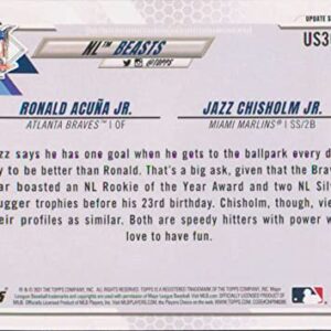 2021 Topps Update #US306 Jazz Chisholm Jr./Ronald Acuna Jr. NM-MT Miami Marlins/Atlanta Braves Baseball