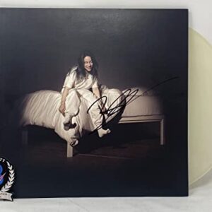 Billie Eilish Signed When We All Fall Asleep Vinyl Record Album LP Beckett COA