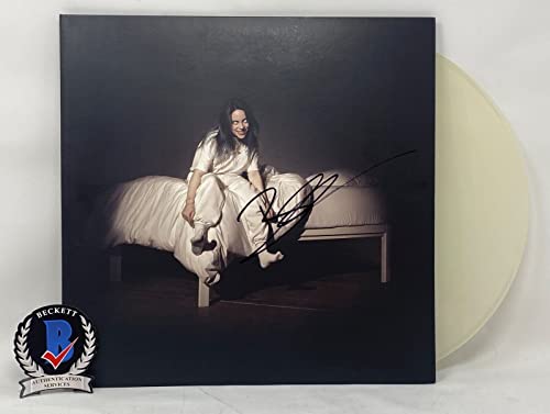 Billie Eilish Signed When We All Fall Asleep Vinyl Record Album LP Beckett COA