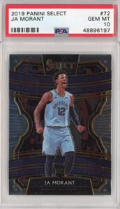 graded 2019-20 panini select ja morant #72 concourse rookie rc basketball card psa 10 gem mint