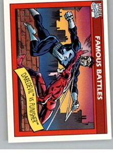 1990 impel marvel universe #110 daredevil vs. punisher non sport entertainment trading card in raw (nm or better) condition