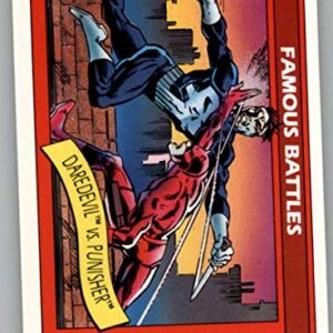 1990 Impel Marvel Universe #110 Daredevil vs. Punisher Non Sport Entertainment Trading Card in Raw (NM or Better) Condition