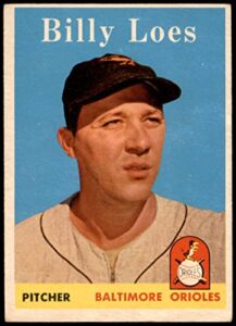 1958 topps # 359 billy loes baltimore orioles (baseball card) vg/ex orioles