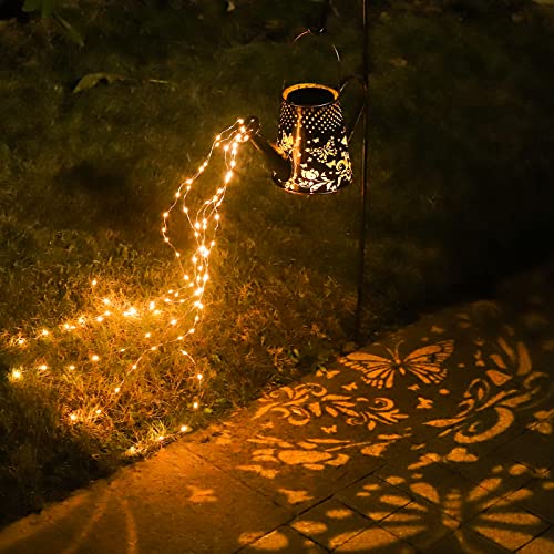 ANGROC Solar Watering Can 90 LED String Lights, Outdoor Waterproof Hanging Decorative Christmas Lantern, Décor Garden Yard Art Decorations Lighting, Outside Landscape Path Lamp, for Patio Pathway
