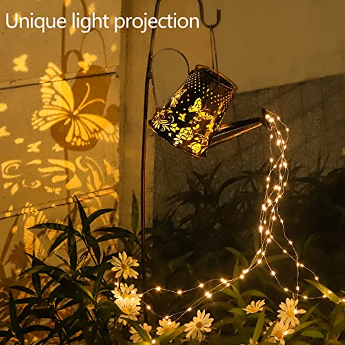 ANGROC Solar Watering Can 90 LED String Lights, Outdoor Waterproof Hanging Decorative Christmas Lantern, Décor Garden Yard Art Decorations Lighting, Outside Landscape Path Lamp, for Patio Pathway