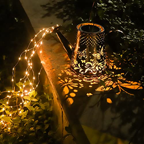 ANGROC Solar Watering Can 90 LED String Lights, Outdoor Waterproof Hanging Decorative Christmas Lantern, Décor Garden Yard Art Decorations Lighting, Outside Landscape Path Lamp, for Patio Pathway