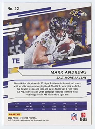 MARK ANDREWS 2022 Panini Prestige #22 NM+-MT+ NFL Football Ravens