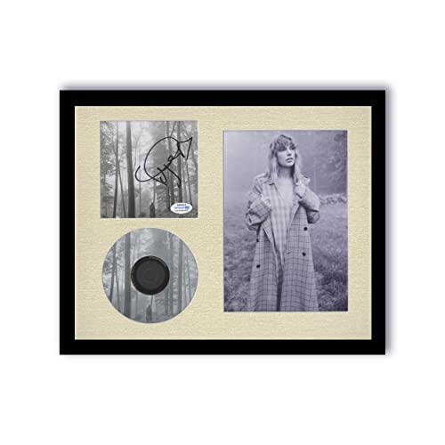 Taylor Swift"Folklore" AUTOGRAPH Signed Custom Framed 11x14 CD Display ACOA