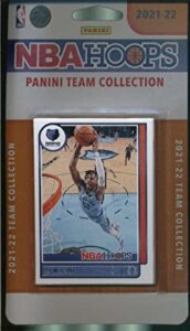 2021-22 panini hoops memphis grizzlies factory team set of 9 cards: steven adams(#114), ja morant(#132), dillon brooks(#142), kyle anderson(#162), jaren jackson jr.(#172), brandon clarke(#182), desmond bane(#192); santi aldama (#207), ziaire williams (#21