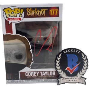 Corey Taylor Slipknot Signed Autographed Funko Pop Figure #177 Proof Beckett COA