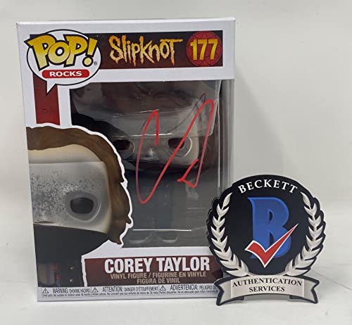 Corey Taylor Slipknot Signed Autographed Funko Pop Figure #177 Proof Beckett COA