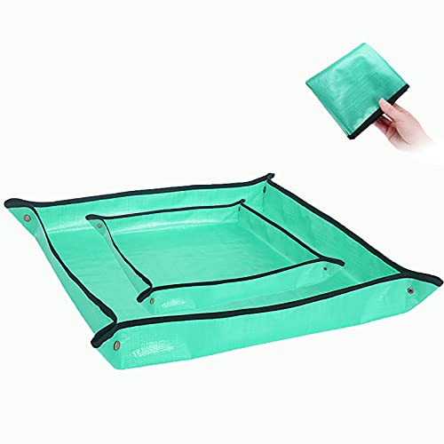 Potting Mat,Repotting Mat,Replanting Mat,Plant Repotting Mat Waterproof Transplanting Mat Indoor Succulent Potting Mat Portable Gardening Soil Changing and Watering mat Square and Foldable Garden mat