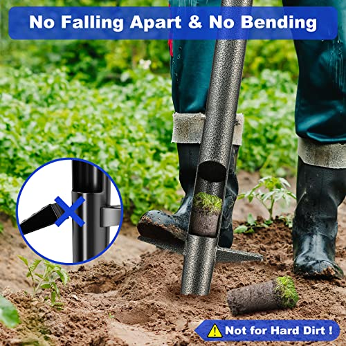 Bulb Planter Garden Sod Plugger with Ergonomic Masual Handle,Heavy Duty Planting Tools for Digging Holes to Plant Spring Flowers Bulbs,Bedding Plants,Tulips,Crocus,Dahlias,Gladiolus,Lilies