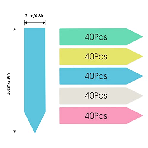 Excellent Garden Tags,200 Pcs 4'' Plastic Plant Labels Garden Marker Vegetable Gardening Tags,Plastic Garden Labels for Outdoor Indoor Potted Plants with Permanent Marking Pen
