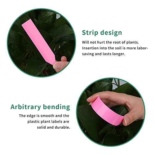 Excellent Garden Tags,200 Pcs 4'' Plastic Plant Labels Garden Marker Vegetable Gardening Tags,Plastic Garden Labels for Outdoor Indoor Potted Plants with Permanent Marking Pen