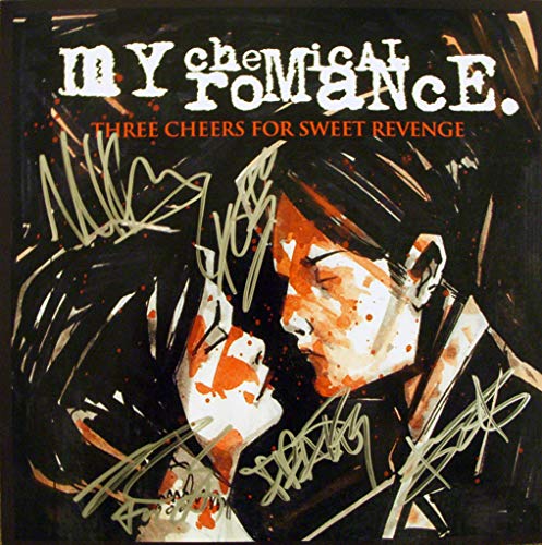 My Chemical Romance band reprint signed autographed Three Cheers For Sweet Revenge 12x12 album art poster photo