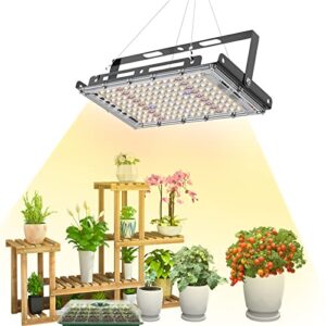 alaghi grow light for indoor plant, 144 led full spectrum grow light,grow lamp with on/off, suitable for indoor plants,outdoor gardens,growing tents,greenhouse planting (a400)