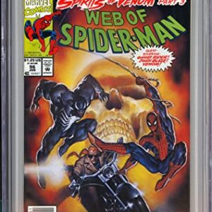 Web of Spider-Man 96 CGC 9.2 1993 4172790022 Newsstand Ghost Rider-Blaze-Venom