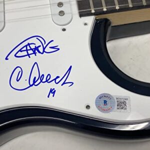 Cheech Marin & Tommy Chong Signed Autographed Electric Guitar Beckett COA