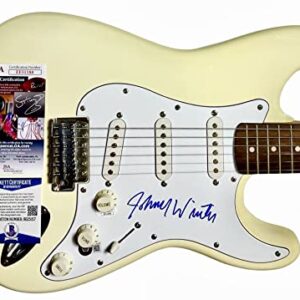 JOHNNY WINTER Autographed SIGNED Electric Solid Body Full Size GUITAR BLUES JSA CERTIFIED AUTHENTIC EE51188 BECKETT Authenticated BE25157