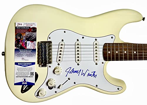 JOHNNY WINTER Autographed SIGNED Electric Solid Body Full Size GUITAR BLUES JSA CERTIFIED AUTHENTIC EE51188 BECKETT Authenticated BE25157