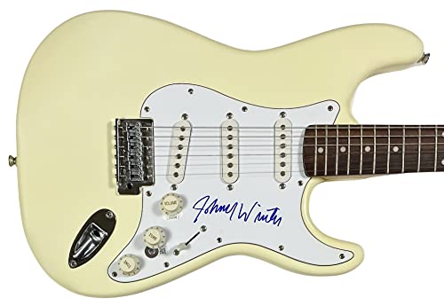 JOHNNY WINTER Autographed SIGNED Electric Solid Body Full Size GUITAR BLUES JSA CERTIFIED AUTHENTIC EE51188 BECKETT Authenticated BE25157