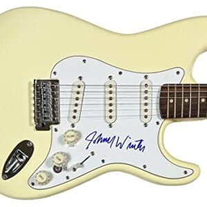 JOHNNY WINTER Autographed SIGNED Electric Solid Body Full Size GUITAR BLUES JSA CERTIFIED AUTHENTIC EE51188 BECKETT Authenticated BE25157