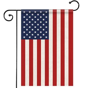 usa garden flag double sided american flag garden flag thick weatherproof burlap 4th of july garden flag ​us garden flag perfect decor for outdoor yard porch patio farmhouse lawn,12x18inch
