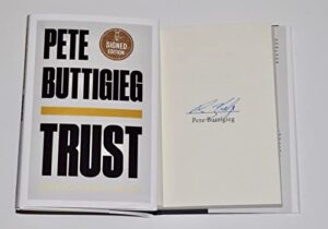 pete buttigieg signed trust america’s best chance hardcover 1st edition book coa