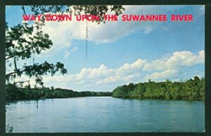 suwannee river stephen foster song florida live oaks spanish moss vintage postcard