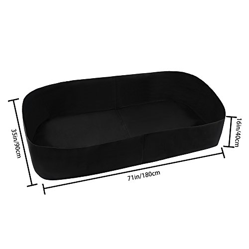 ASSR Fabric Raised Garden Bed, Rectangle Breathable Planting Container Grow Bag Planter Pot for Plants, Flowers, Vegetables size 6(L) x3(W) ft (Black)