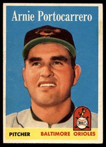 baseball mlb 1958 topps #465 arnie portocarrero ex/nm orioles