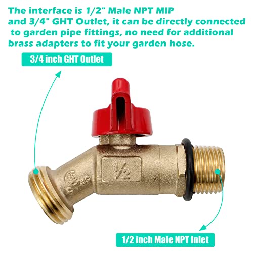 1 PCS IBC Tote Fittings Adapter, 275-330 Gallon Tank Adapter, 2" Fine Thread with 1 Brass Valve Faucet, Perfect for Garden Hose Connector Water Tank