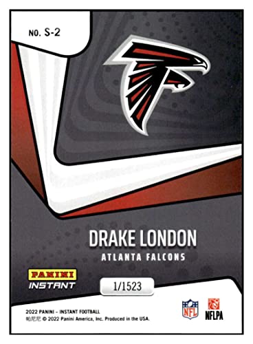 DRAKE LONDON RC 2022 Panini Instant SuperNova /1523 ROOKIE #2 Falcons NM+-MT+ NFL Football
