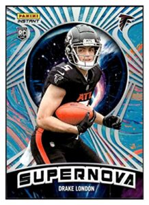 drake london rc 2022 panini instant supernova /1523 rookie #2 falcons nm+-mt+ nfl football