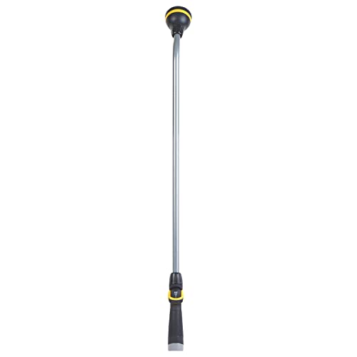 Melnor 65146AMZ RelaxGrip Shower Head Watering QuickConnects 33" Wand, Black/Yellow