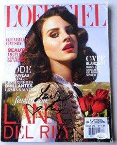 lana del rey signed autographed magazine l’officiel sexy lipstick jsa mm09055