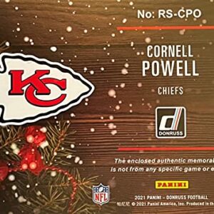 Authentic CORNELL POWELL Football Sweater PATCH Rookie Card 2021 Panini Donruss Rookie Sweaters - Kansas City Chiefs