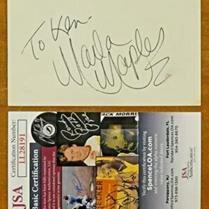 Marla Maples Actress Model Trump's 2nd Wife Signed 3x5 Index Card with JSA COA