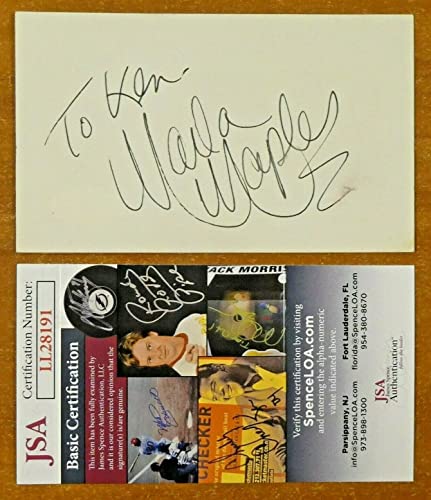 Marla Maples Actress Model Trump's 2nd Wife Signed 3x5 Index Card with JSA COA