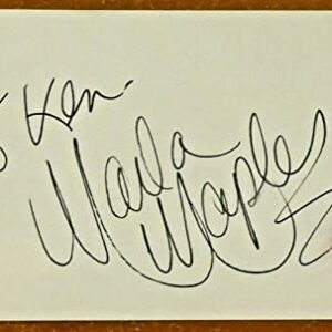 Marla Maples Actress Model Trump's 2nd Wife Signed 3x5 Index Card with JSA COA