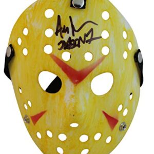 Ari Lehman Friday The 13th"Jason 1" Signed Yellow Jason Mask BAS Witnessed