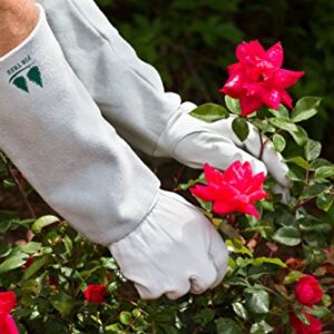 Leather Gardening Gloves by Fir Tree. Premium Goatskin Gloves With Cowhide Suede Gauntlet Sleeves. Perfect Rose Garden Gloves. Men's and Women's Sizes. M-8 (See Size Chart Photo)