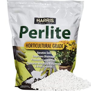 harris premium horticultural perlite for plants and gardening, 8qt to promote root growth and soil health