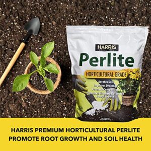 Harris Premium Horticultural Perlite for Plants and Gardening, 8qt to Promote Root Growth and Soil Health