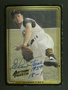 elroy face signed baseball card with jsa coa