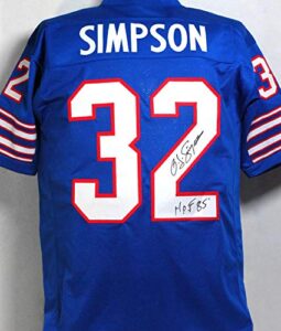 o. j. simpson autographed blue pro style jersey w/hof- jsa w auth mb2