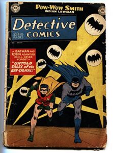 detective comics #164 bat signal cover-comic book batman and robin